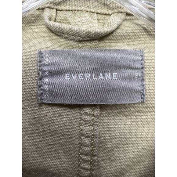 Everlane Canvas Jacket Cinchable Chore Coat Small S Women’s Utility Beige Tan - Picture 4 of 8